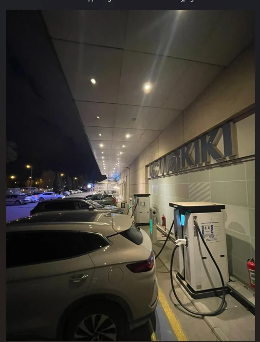 Cevahir AVM otopark sarj istasyonu